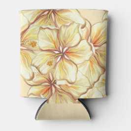 Enfriador De Latas Hibiscus & lace YELLOW