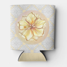 Enfriador De Latas Hibiscus & lace YELLOW