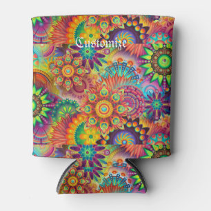 Enfriador De Latas Hippie Groovy Techno Psychedelic Thunder_Cove