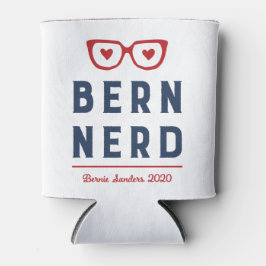 Enfriador De Latas Hipster Bern Nerd | Divertido Bernie Sanders 2020
