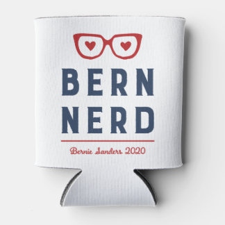 Enfriador De Latas Hipster Bern Nerd | Divertido Bernie Sanders 2020
