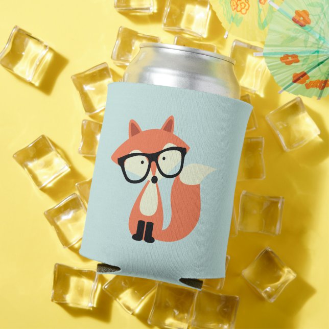 Enfriador De Latas Hipster Red Fox (Verano in situ)