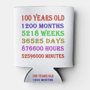 Enfriador De Latas Hitos de cumpleaños número 100