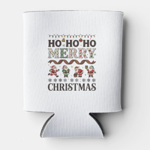 Enfriador De Latas Ho Feliz Navidad Cintas de Cuadros de Papá Noel