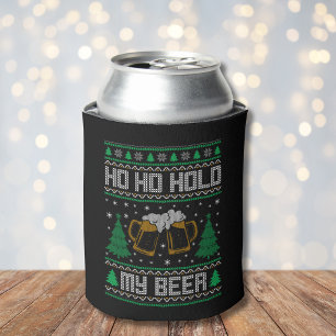 Enfriador De Latas Ho Ho Hold My Beer Funny Christmas 