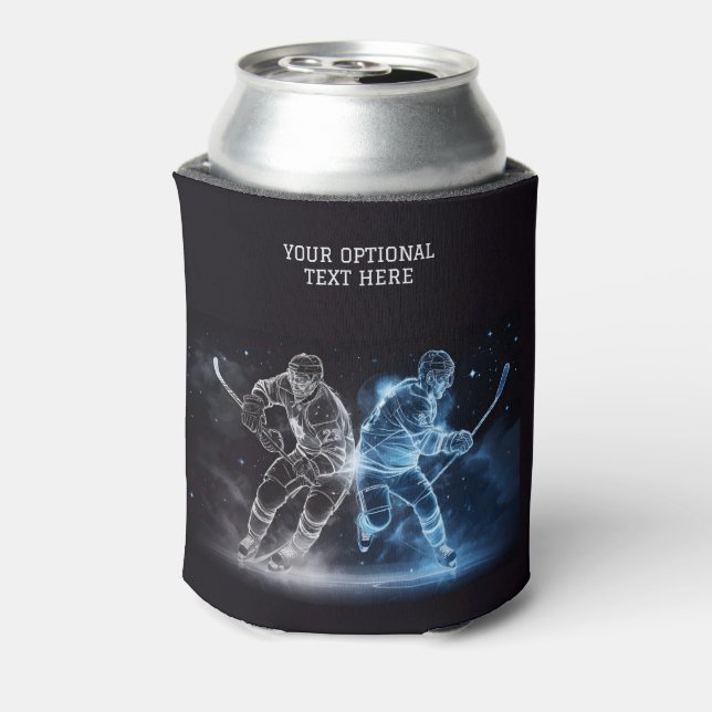 Enfriador De Latas Hockey sobre hielo de nombre personalizado (Reverso de la lata)