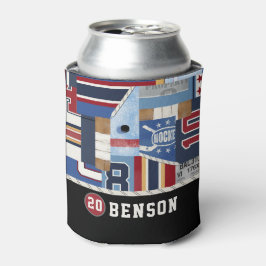Enfriador De Latas Hockey sobre hielo personalizado en tiempo viejo