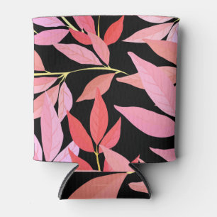 Enfriador De Latas Hojas botánicas, colorido patrón sin costura.