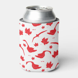 Enfriador De Latas Hojas Canadá de Geese y Maple - Bandera canadiense