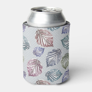 Enfriador De Latas Hojas de apertura sobre fondo gris claro