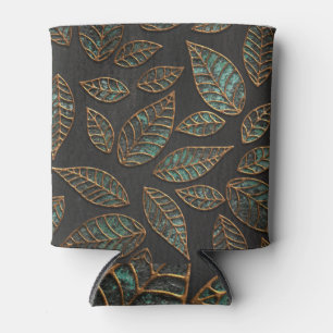 Enfriador De Latas Hojas de cobre: textura de grunge negro.