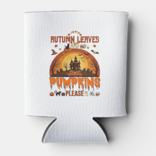 Enfriador De Latas Hojas de Otoño Calabazas Por Favor Halloween Casa