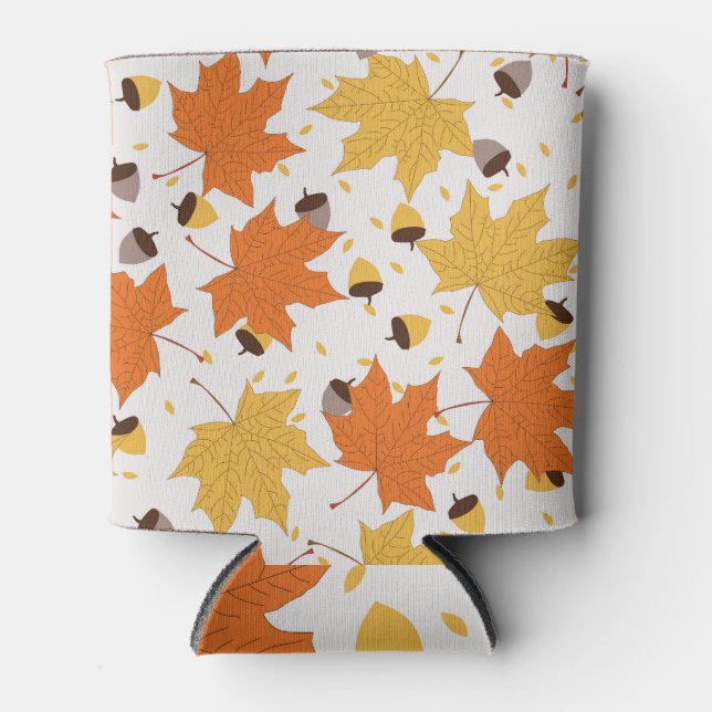 Enfriador De Latas Hojas de otoño, diseño inmaculado. (Anverso)