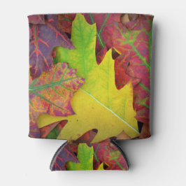 Enfriador De Latas Hojas de otoño en amarillo, rojo, naranja y morado