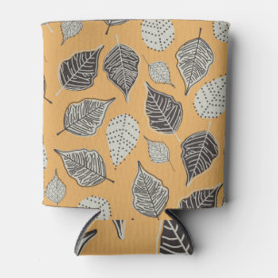 Enfriador De Latas Hojas de otoño, patrón de cosecha sin costura.