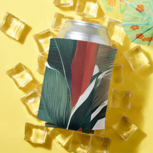 Enfriador De Latas Hojas de palma en tonos suaves