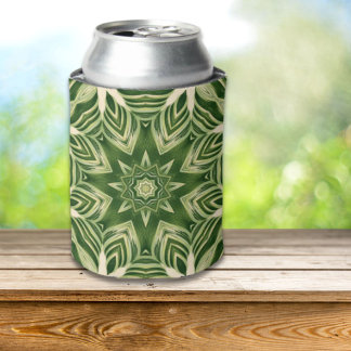 Enfriador De Latas hojas de palma tropicales botánicas abstractas de 