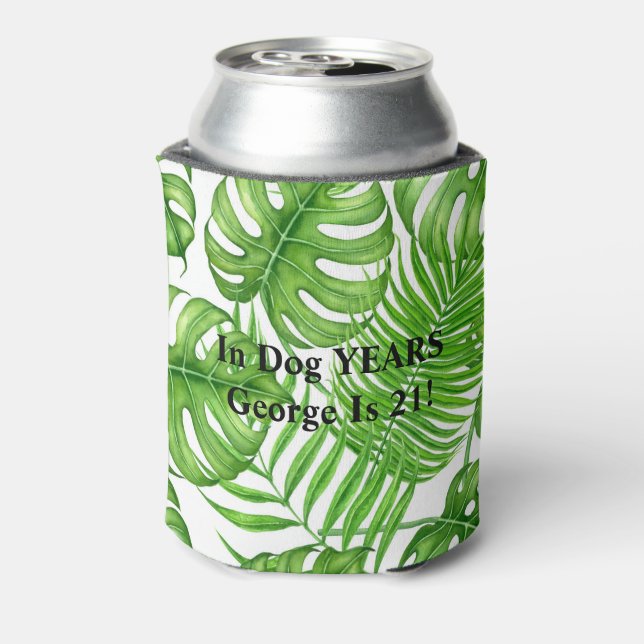 Enfriador De Latas Hojas tropicales (Reverso de la lata)