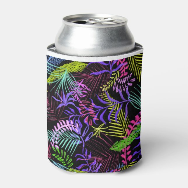 Enfriador De Latas Hojas tropicales (Lata Anverso)