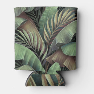 Enfriador De Latas Hojas tropicales de palma, ilustracion 3D dibujado