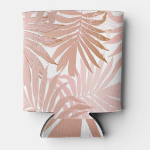 Enfriador De Latas Hojas tropicales: patrón gradiente brillante.