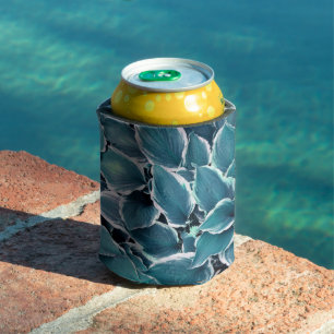 Enfriador De Latas Hojas verde azuladas y blancas