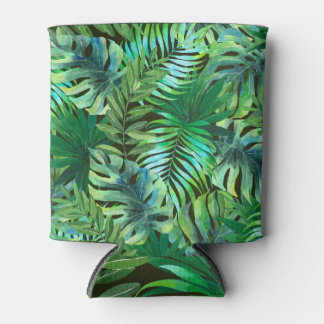 Enfriador De Latas Hojas verdes tropicales de agua