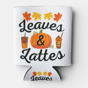 Enfriador De Latas Hojas y Latté Otoño