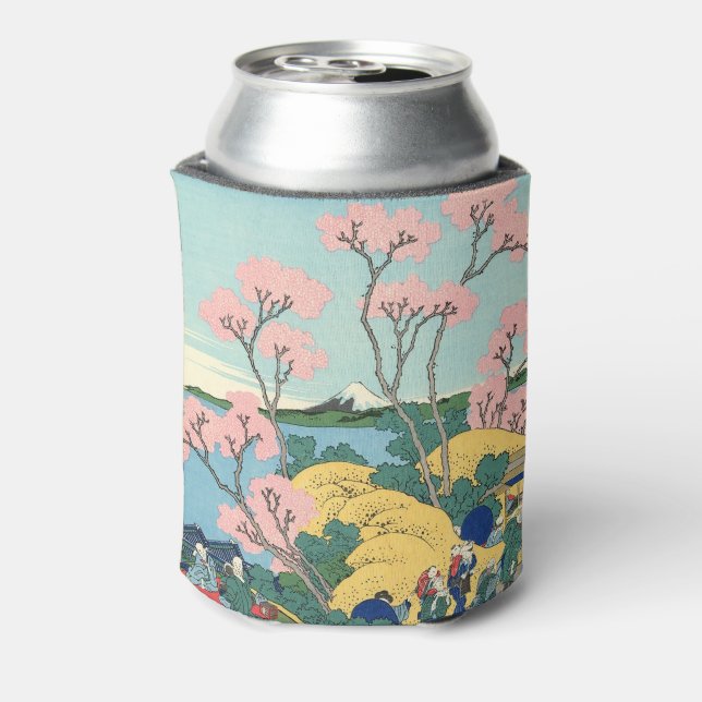Enfriador De Latas Hokusai Fuji de Gotenyama en el Tōkaidō (Reverso de la lata)