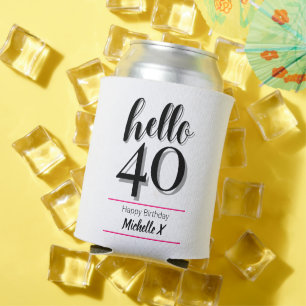 Enfriador De Latas Hola 40 - 40 cumpleaños