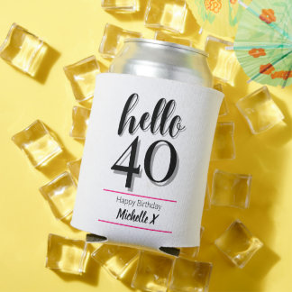 Enfriador De Latas Hola 40 - 40 cumpleaños