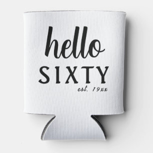 Enfriador De Latas Hola Sesenta Años Personalizados 60 Años