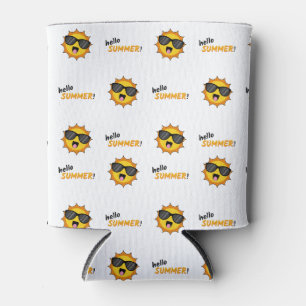 Enfriador De Latas Hola Sol de verano con gafas de sol