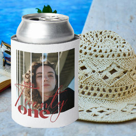 Enfriador De Latas Hola Veintiún cumpleaños moderno 21