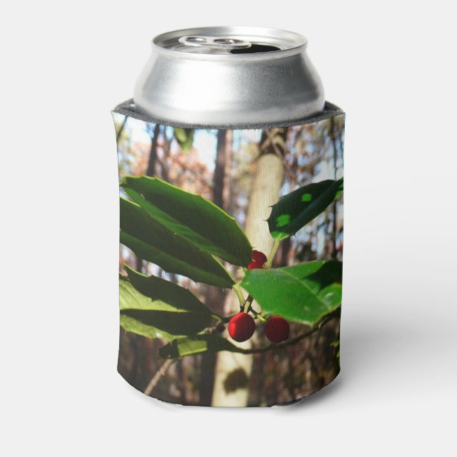 Enfriador De Latas Holly Leaves I Holiday Botanical (Reverso de la lata)
