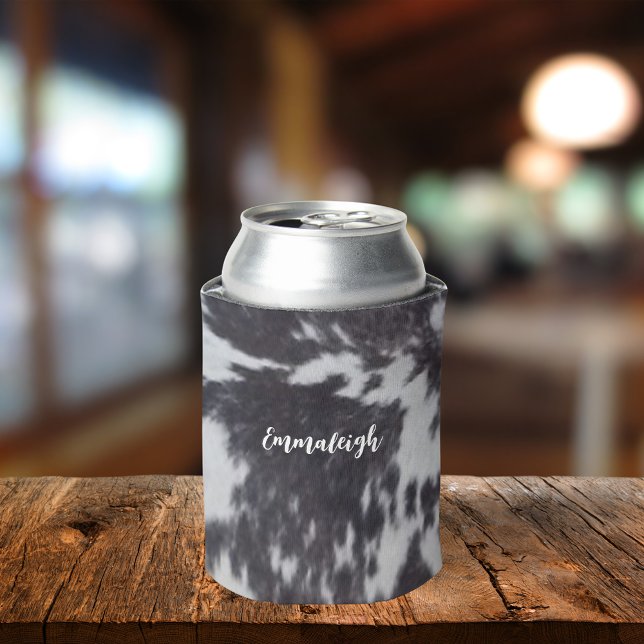 Enfriador De Latas Holstein Cow Faux Leather Natural Look (Subido por el creador)