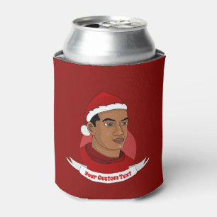 Enfriador De Latas Hombre con gorra de Santa Claus personalizado Refr