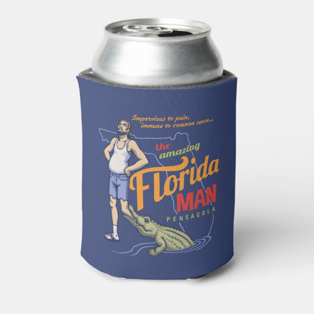 Enfriador De Latas Hombre de Florida (Reverso de la lata)