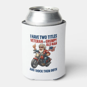 Enfriador De Latas Hombre viejo gracioso y humilde motocicleta