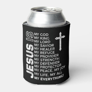 Enfriador De Latas Hombres Cristianos Niños Jesús Camiseta