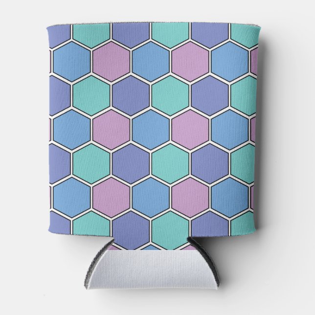 Enfriador De Latas Honeycomb Pattern Pastels (Anverso)