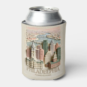 Enfriador De Latas Horizonte de Filadelfia Moderno Paisaje Urbano Tex
