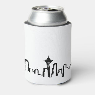 Enfriador De Latas horizonte de Seattle con tinta negra