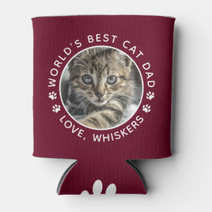 Enfriador De Latas Huella de foto de mascota personalizada del mejor 