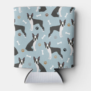 Enfriador De Latas Huesos y caminos de Boston Terrier