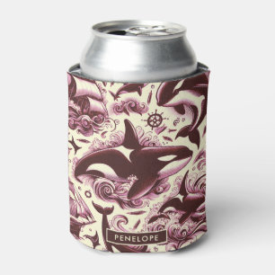 Enfriador De Latas Huevos de Orca Nautical Seamless