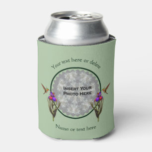 Enfriador De Latas Hummingbird Y Foto Personalizada De Iris