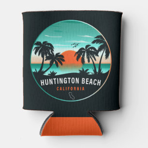 Enfriador De Latas Huntington Beach California Retro Sunset Souvenirs