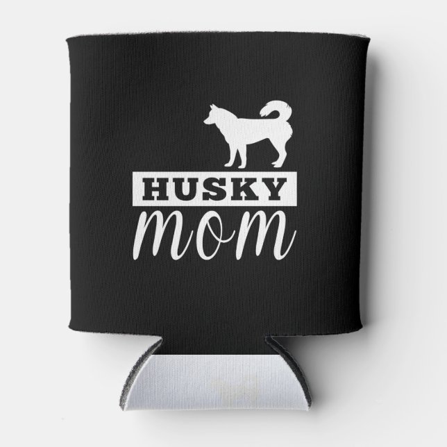 Enfriador De Latas Husky Silhouette Mom (Anverso)