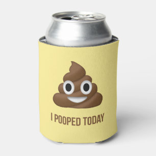 Enfriador De Latas I de Pooped Emoticon divertido hoy en amarillo